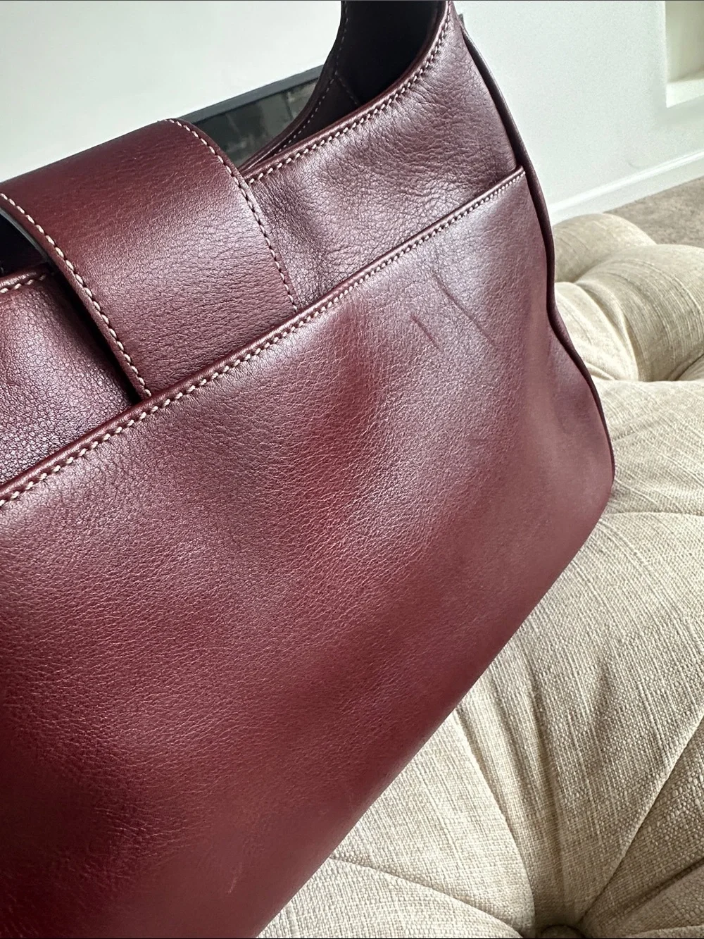 Coach Burgundy Leather Shoulder Bag